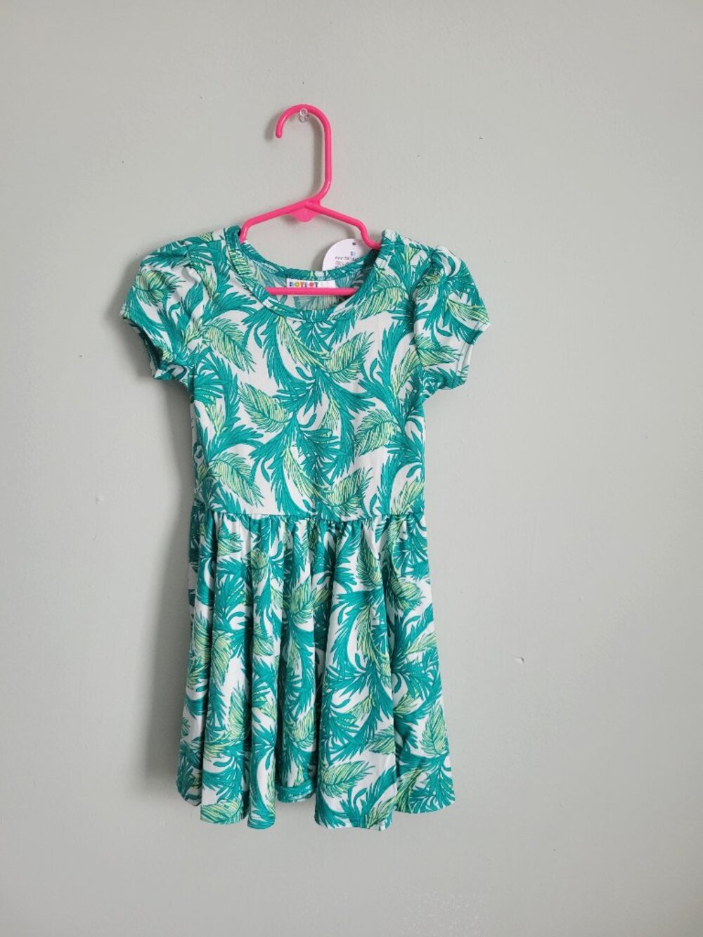 Dot Dot Smile Dress Girl's 2T Toddler Green Fern Twirl Cap Sleeve NWT